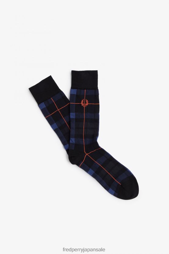 タータンチェックの靴下 ユニセックス Fred Perry シェードコバルト F0R402119 アクセサリー