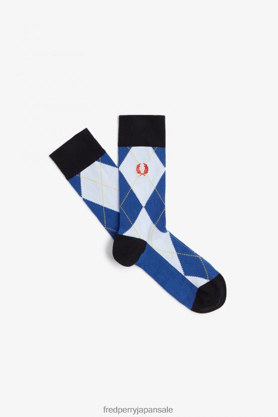 大胆なアーガイルソックス ユニセックス Fred Perry サイバーブルー F0R402128 アクセサリー