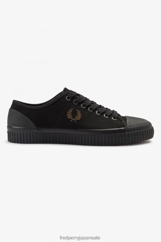 ロー・ヒューズ 男性 Fred Perry ブラック/ライムストーン F0R402199 履物