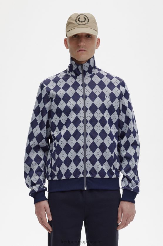 アーガイル トラックジャケット 男性 Fred Perry 軽い氷 F0R40222 衣類