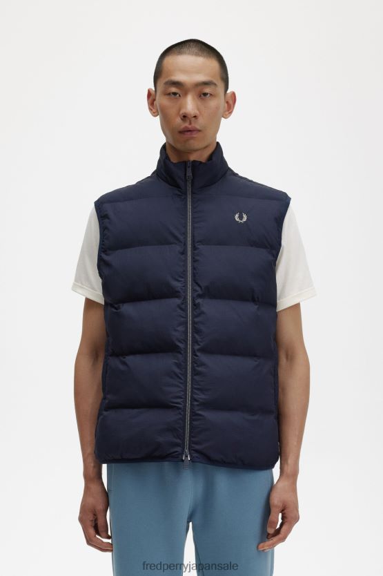 断熱ジレ 男性 Fred Perry 海軍 F0R402246 衣類