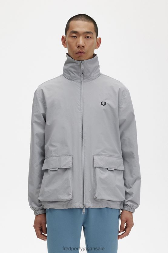 パッチポケット ジップスルー ジャケット 男性 Fred Perry 石灰岩 F0R402250 衣類