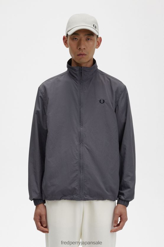 ウーブントラックジャケット 男性 Fred Perry ガンメタル F0R40227 衣類