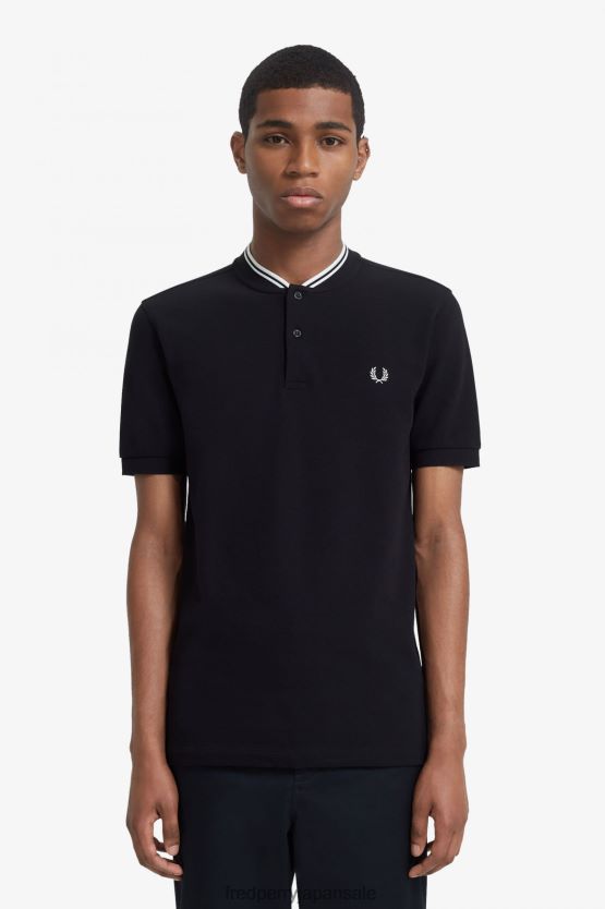 ボンバーカラー ポロシャツ 男性 Fred Perry 黒 F0R402349 衣類