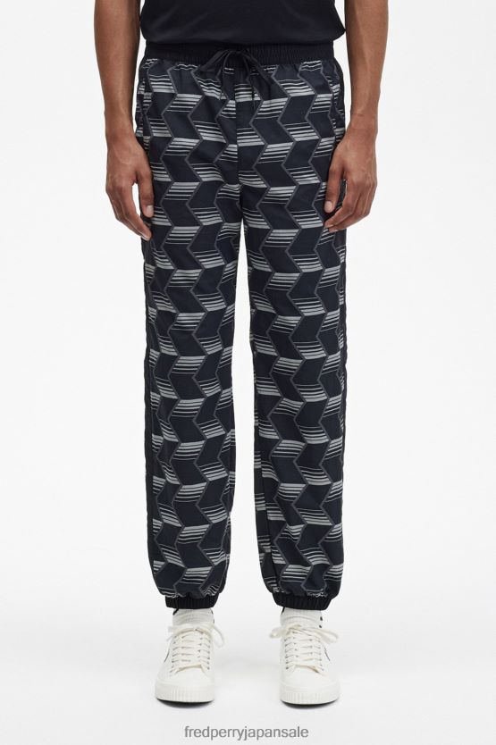 シェブロンシェルパンツ 男性 Fred Perry 黒 F0R40235 衣類