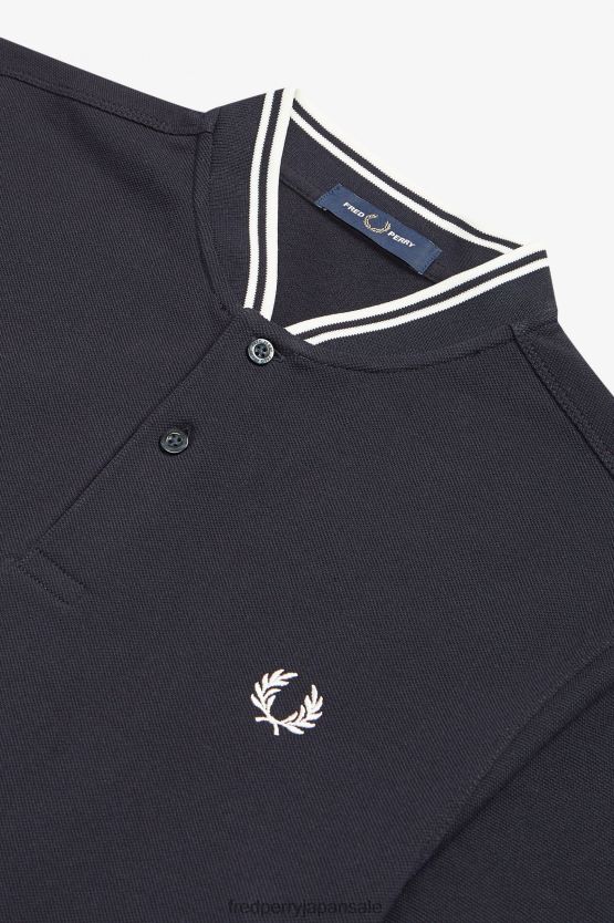 ボンバーカラー ポロシャツ 男性 Fred Perry 海軍 F0R402355 衣類
