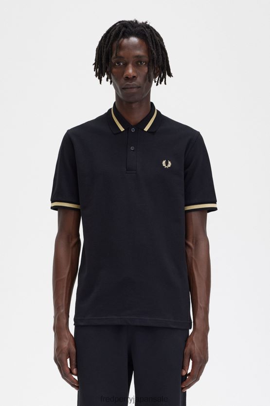 平方メートル 男性 Fred Perry ブラック/シャンパン F0R402356 衣類