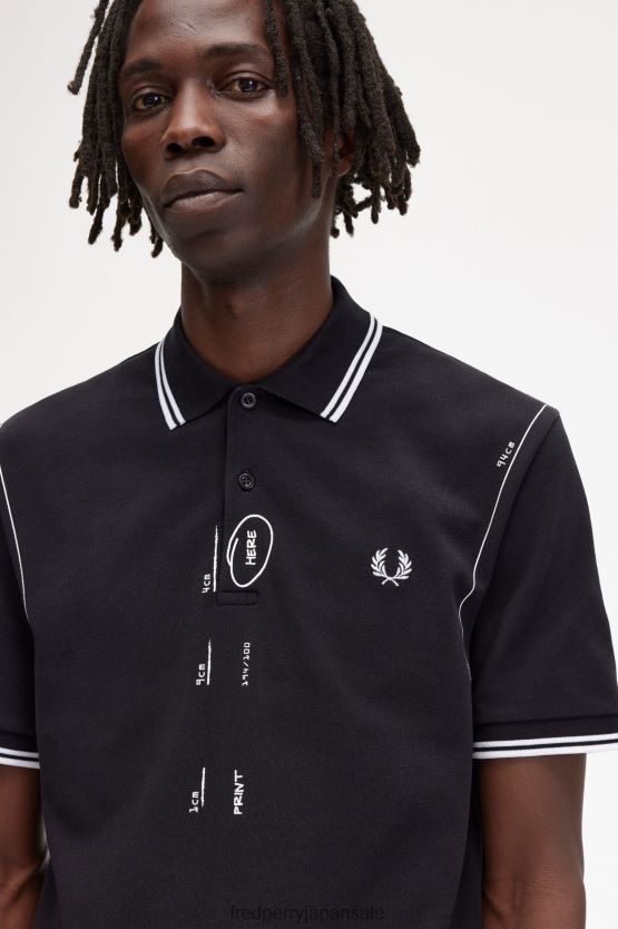 シャツ 男性 Fred Perry 黒 F0R402362 衣類