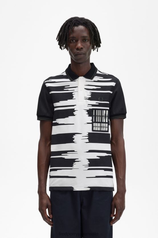 サウンドウェーブシャツ 男性 Fred Perry 黒 F0R402374 衣類