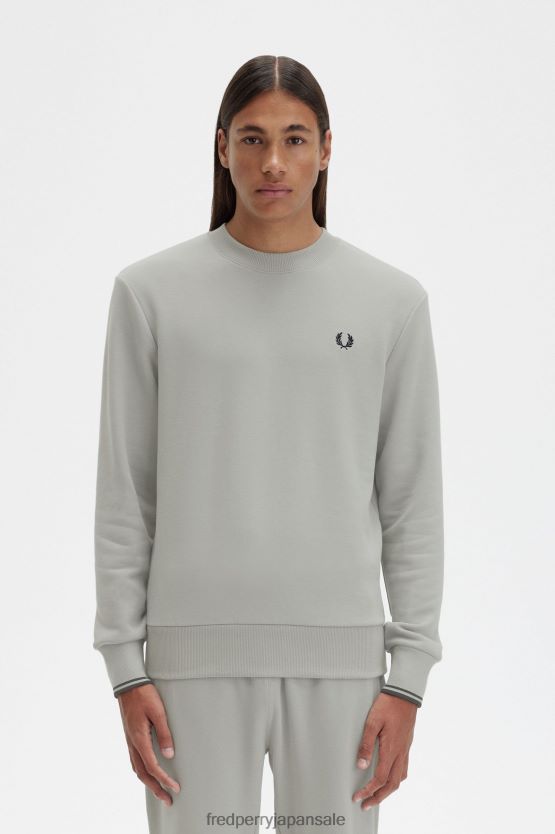 クルーネックスウェットシャツ 男性 Fred Perry 石灰岩 F0R402383 衣類