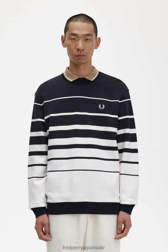 ストライプのスウェットシャツ 男性 Fred Perry 白雪姫 F0R402395 衣類