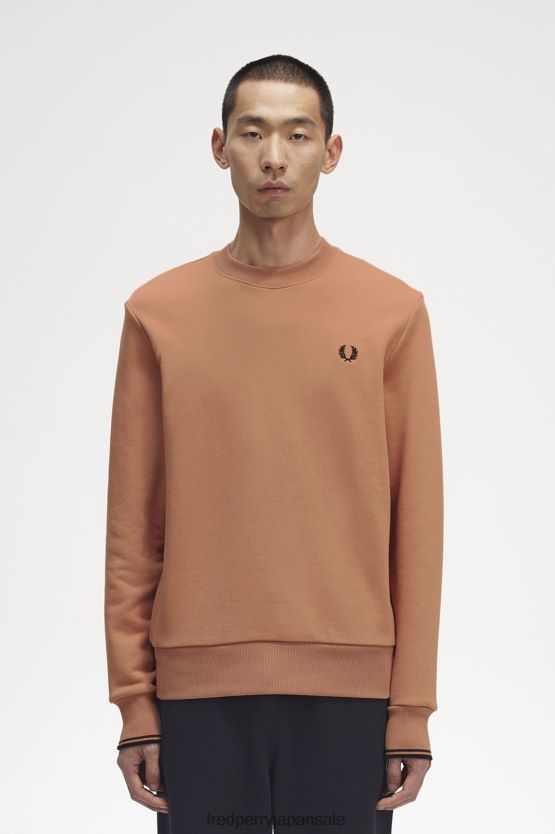 クルーネックスウェットシャツ 男性 Fred Perry 軽い錆び F0R402423 衣類