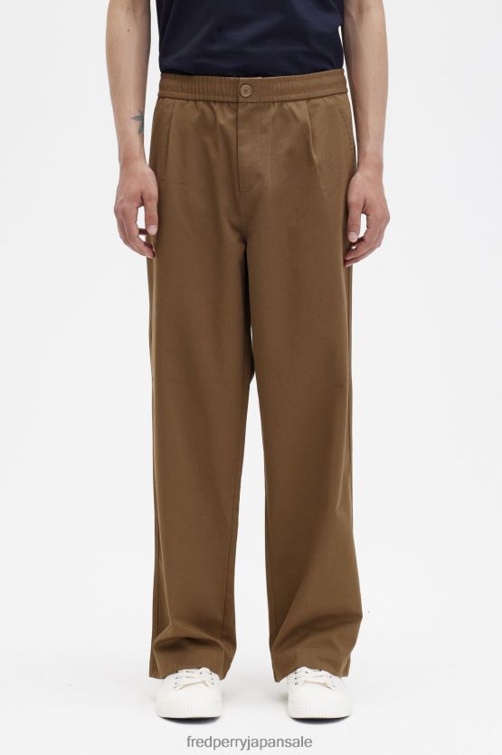 ワイドレッグドローストリングパンツ 男性 Fred Perry 影のある石 F0R40244 衣類