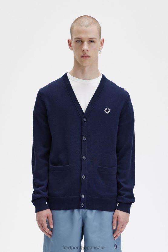 クラシックカーディガン 男性 Fred Perry 海軍 F0R402446 衣類