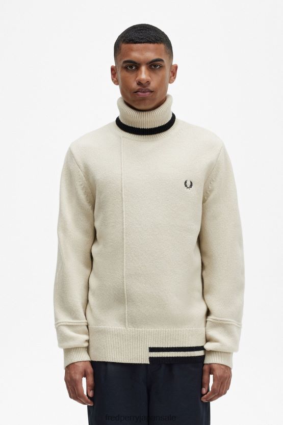 チップロールネックセーター 男性 Fred Perry 黒 F0R402475 衣類