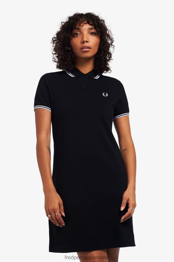 ツインチップドレス 女性 Fred Perry 黒 F0R402609 衣類