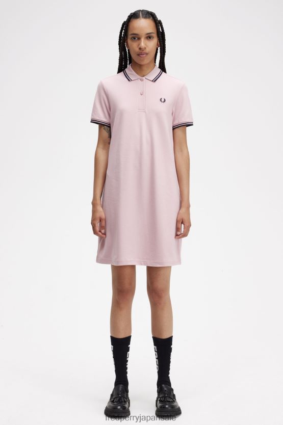 ツインチップ シャツドレス 女性 Fred Perry チョーキーピンク F0R402613 衣類