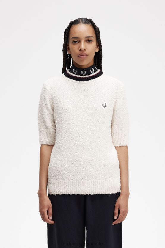 ブークレ半袖ジャンパー 女性 Fred Perry 黒 F0R402684 衣類