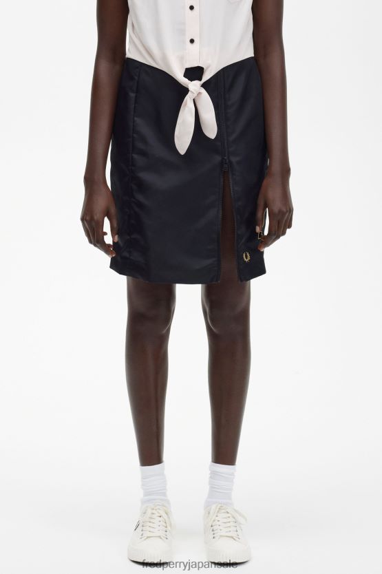 ジップディテールスカート 女性 Fred Perry 黒 F0R402693 衣類