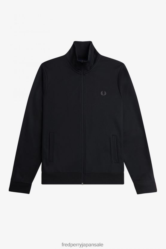トラックジャケット 男性 Fred Perry 黒 F0R4029 衣類