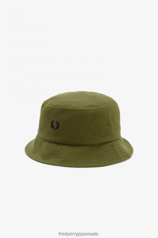 ピケバケットハット ユニセックス Fred Perry ユニフォームグリーン F0R40291 アクセサリー