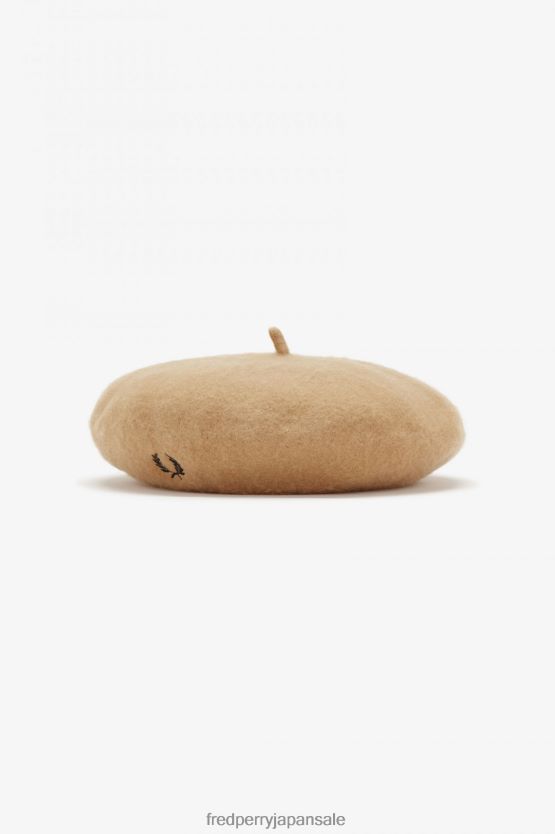 ウールのベレー帽 女性 Fred Perry ダークキャラメル F0R40299 アクセサリー