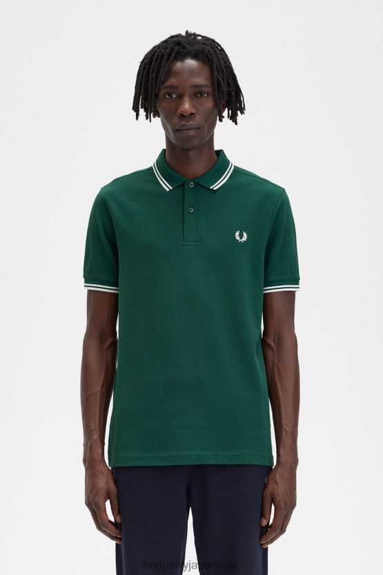M3600 2 シャツ 男性 Fred Perry アイビーグリーン/スノーホワイト F0R402293 衣類