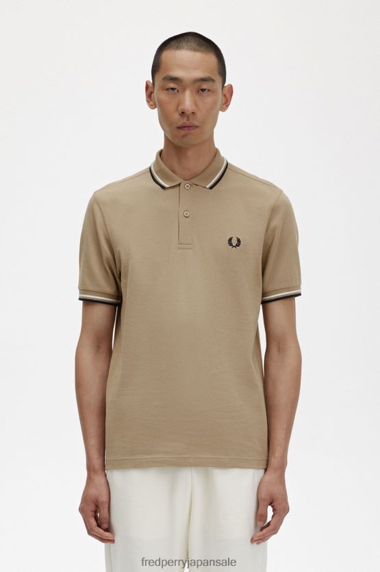 M3600 3 シャツ 男性 Fred Perry ウォームストーン/スノーホワイト/ブラック F0R402314 衣類