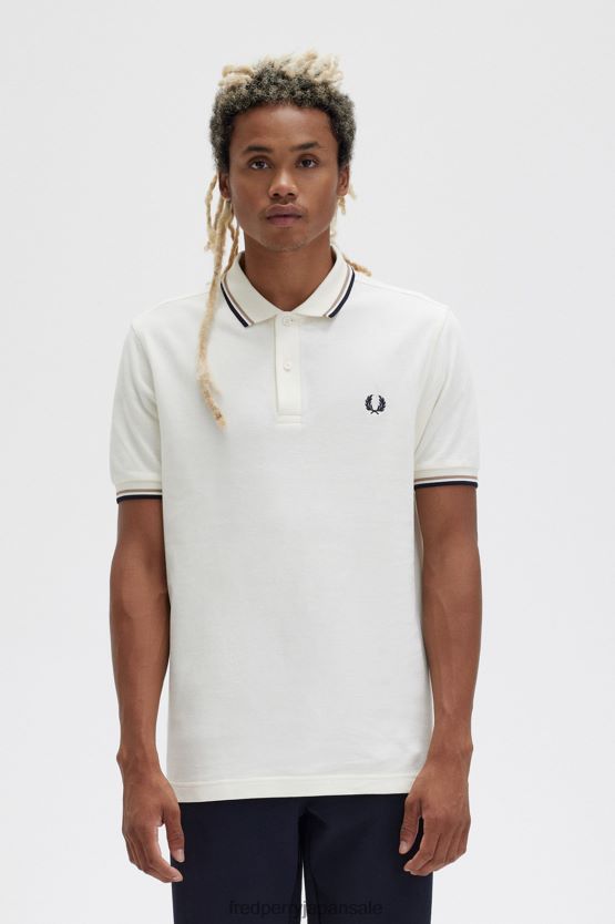 M3600 3 シャツ 男性 Fred Perry エクリュ/ウォームストーン/ネイビー F0R402319 衣類
