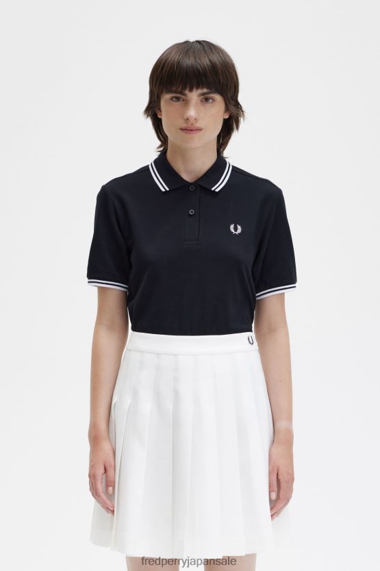 g3600 女性 Fred Perry 黒、白 F0R402632 衣類