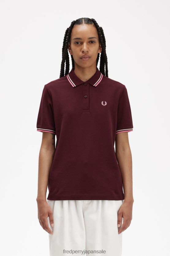 g3600 女性 Fred Perry オックスブラッド/シルキーピーチ/ブライトピンク F0R402634 衣類