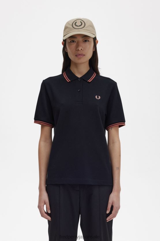 g3600 女性 Fred Perry 黒/薄錆 F0R402636 衣類