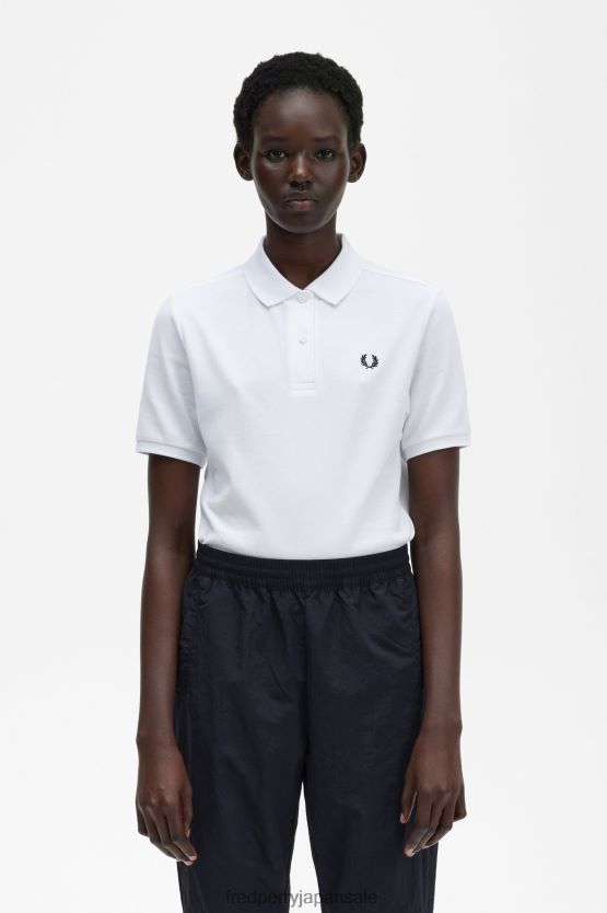 g6000 女性 Fred Perry 白黒 F0R402638 衣類