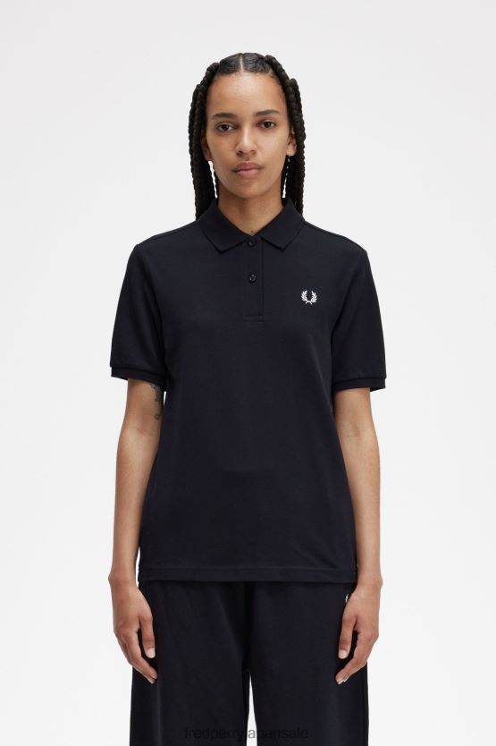 g6000 女性 Fred Perry 黒、白 F0R402643 衣類