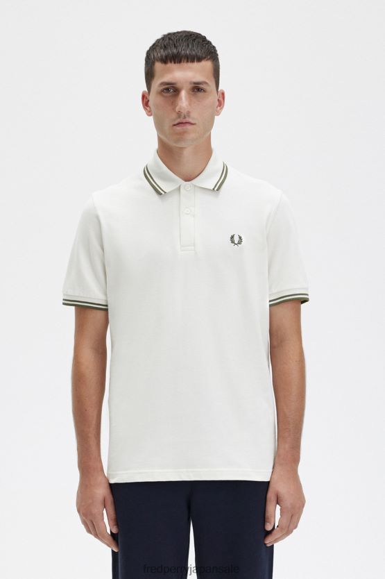 m12 男性 Fred Perry エクリュ/ユニフォームグリーン/ユニフォームグリーン F0R402322 衣類