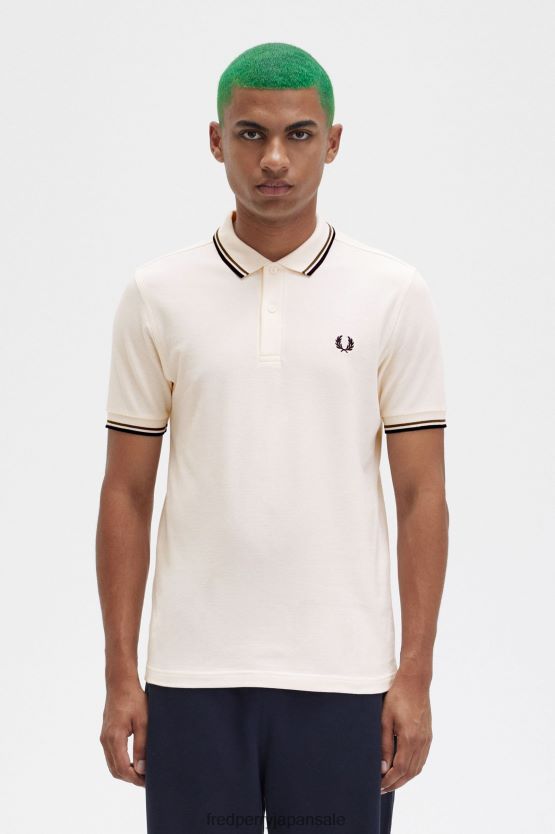 m3600 シャツ1枚 男性 Fred Perry シルキーピーチ/ユニフォームグリーン/ネイビー F0R402271 衣類