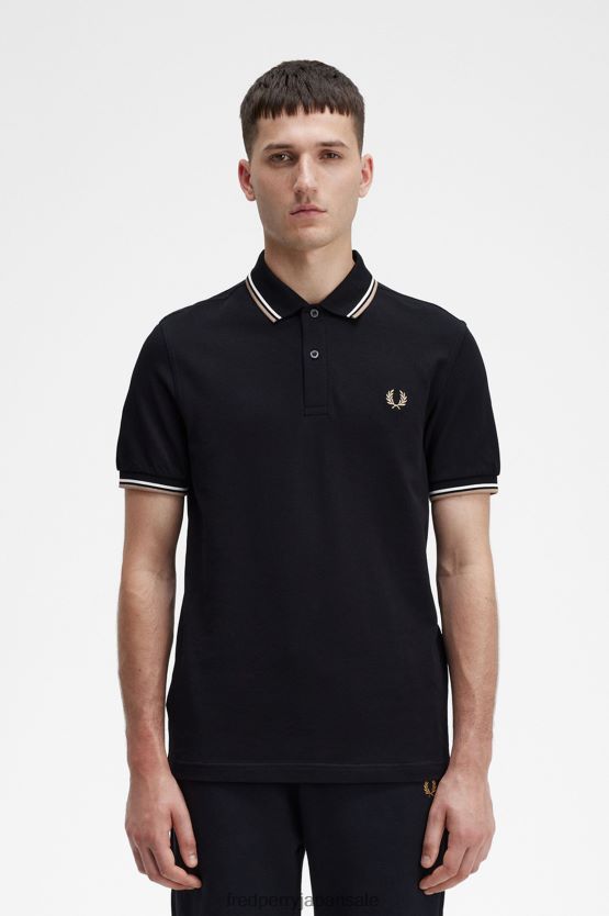 m3600 シャツ1枚 男性 Fred Perry ブラック/白雪姫/ウォームストーン F0R402285 衣類