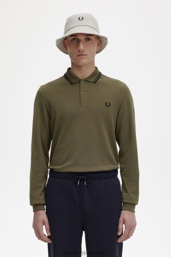 m3636 男性 Fred Perry ユニフォームグリーン/ブラック F0R402326 衣類