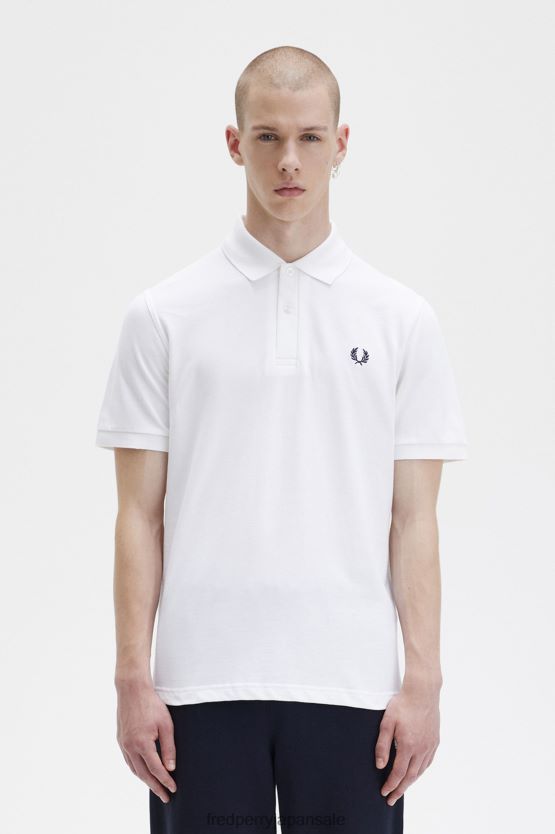 m3 男性 Fred Perry ホワイトネイビー F0R402325 衣類