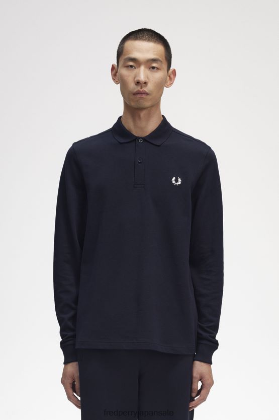 m6006 男性 Fred Perry ネイビー/ホワイト F0R402312 衣類