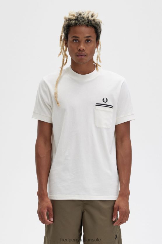 ツインチップポケット Tシャツ 男性 Fred Perry 生成り F0R402478 衣類