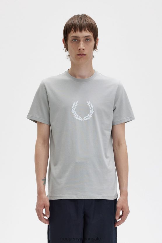 月桂冠グラフィック T シャツ 男性 Fred Perry 石灰岩 F0R402485 衣類