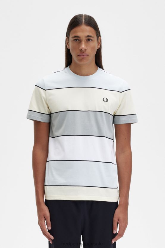 大胆なストライプTシャツ 男性 Fred Perry アイスクリーム F0R402496 衣類