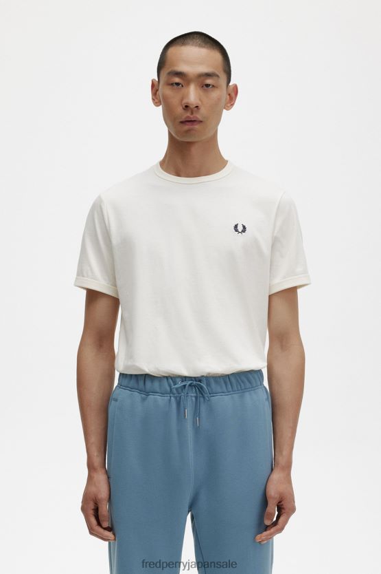 リンガーTシャツ 男性 Fred Perry 生成り F0R402509 衣類