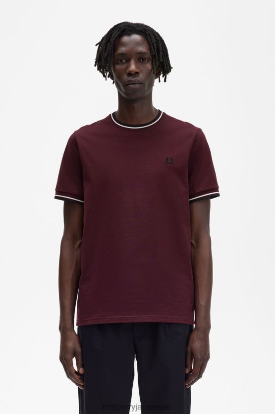 ツインチップTシャツ 男性 Fred Perry 牛の血 F0R402512 衣類