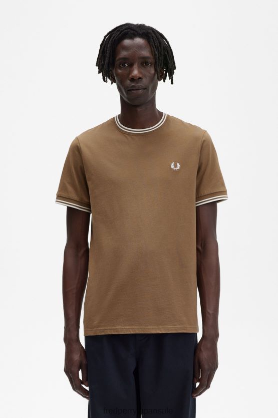 ツインチップTシャツ 男性 Fred Perry 影のある石 F0R402536 衣類
