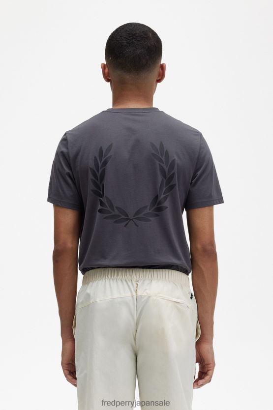 バックグラフィックTシャツ 男性 Fred Perry ガンメタル F0R402544 衣類