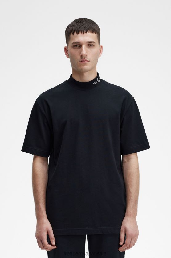 ブランドカラーTシャツ 男性 Fred Perry 黒 F0R402553 衣類