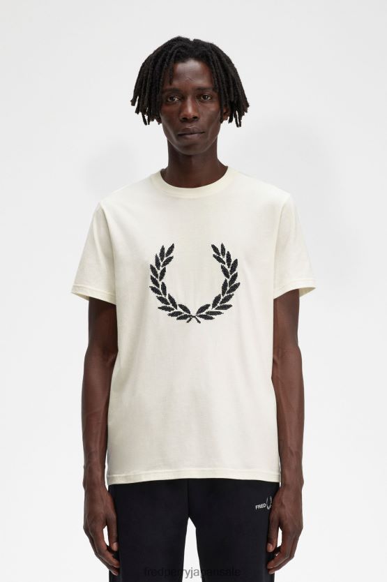 クロスステッチTシャツ 男性 Fred Perry 生成り F0R402554 衣類