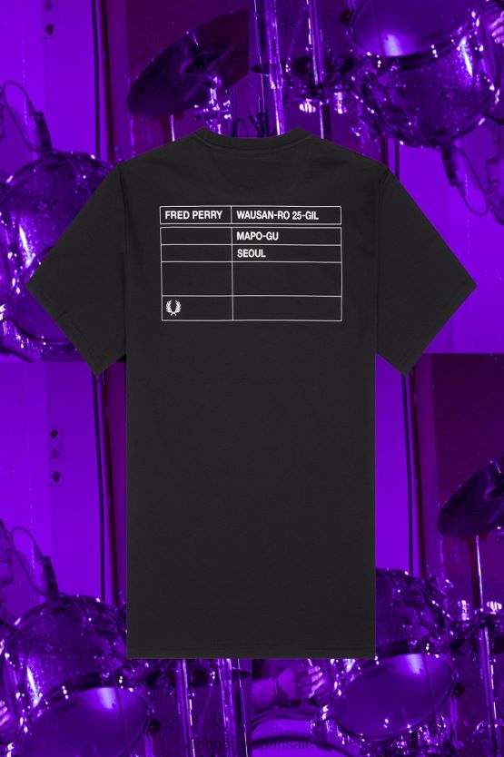 ソウルリンガーTシャツ 男性 Fred Perry 黒 F0R402555 衣類